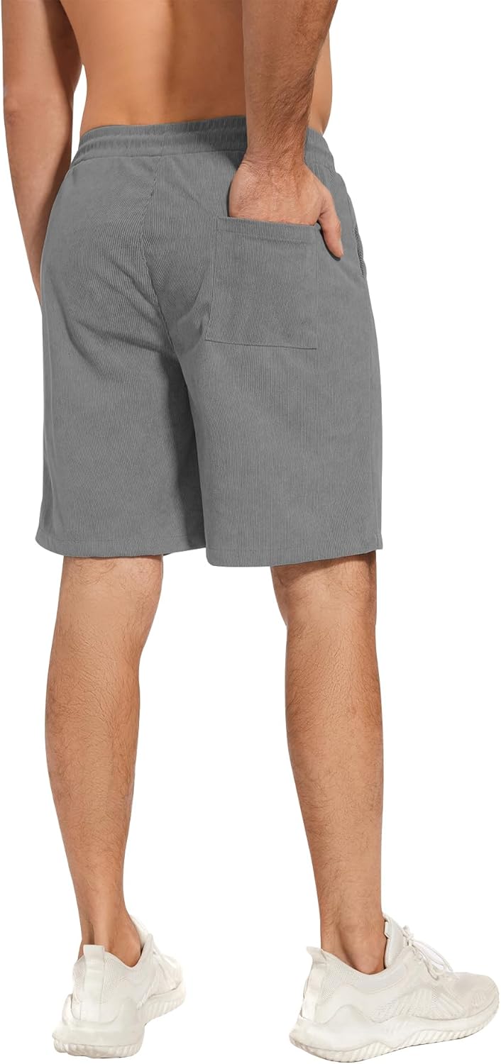 Thumbnail 1 de LVCBL Herren Shorts aus Corduroy mit Kordelbund – kurze Sommerhose mit Taschen