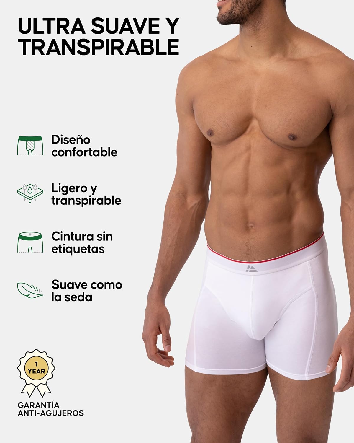 Detalle de DANISH ENDURANCE Boxer bambú 6 Pack