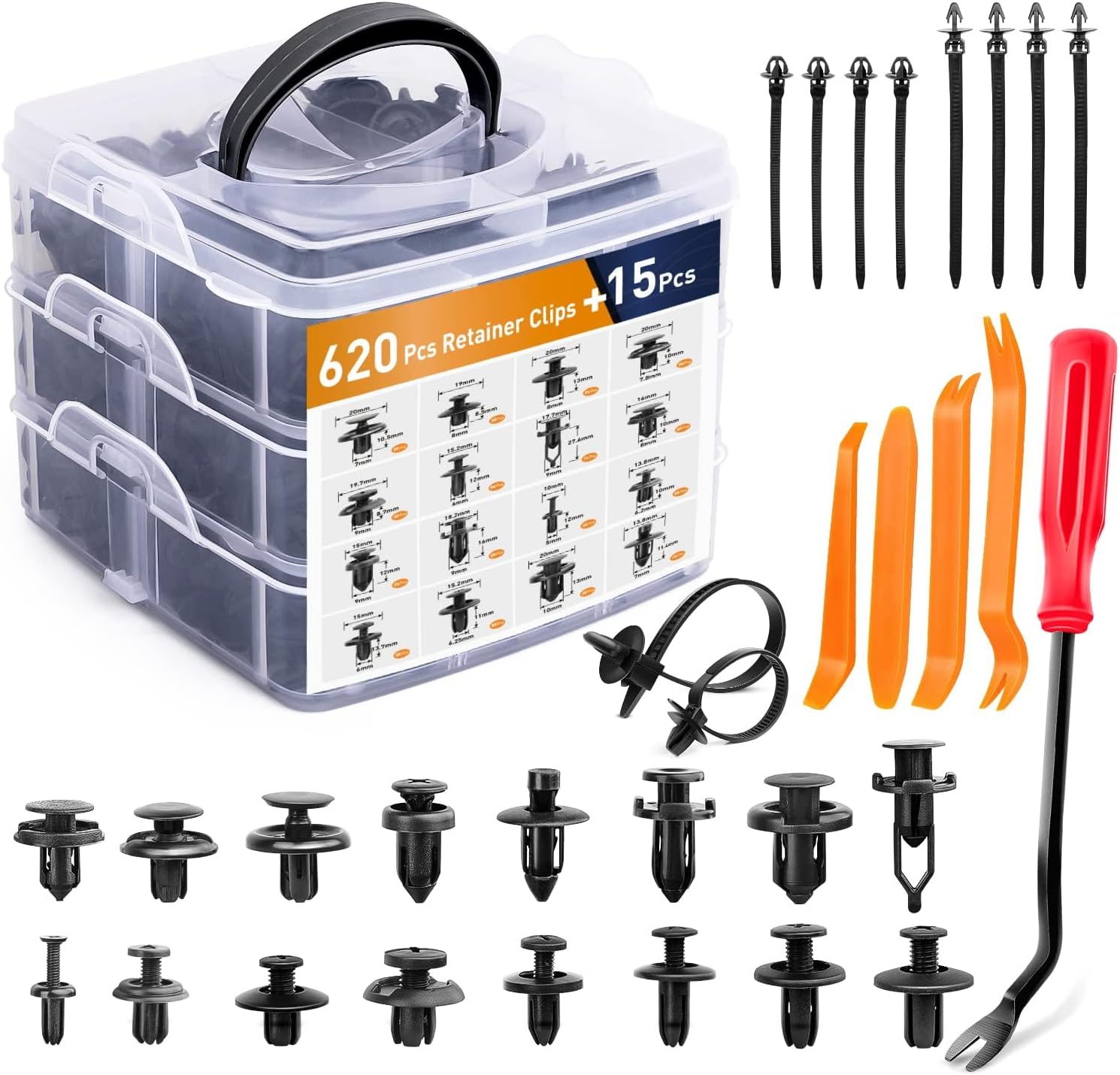 Detalle de GOOACC 635pcs Push Retainer Clips Assortment