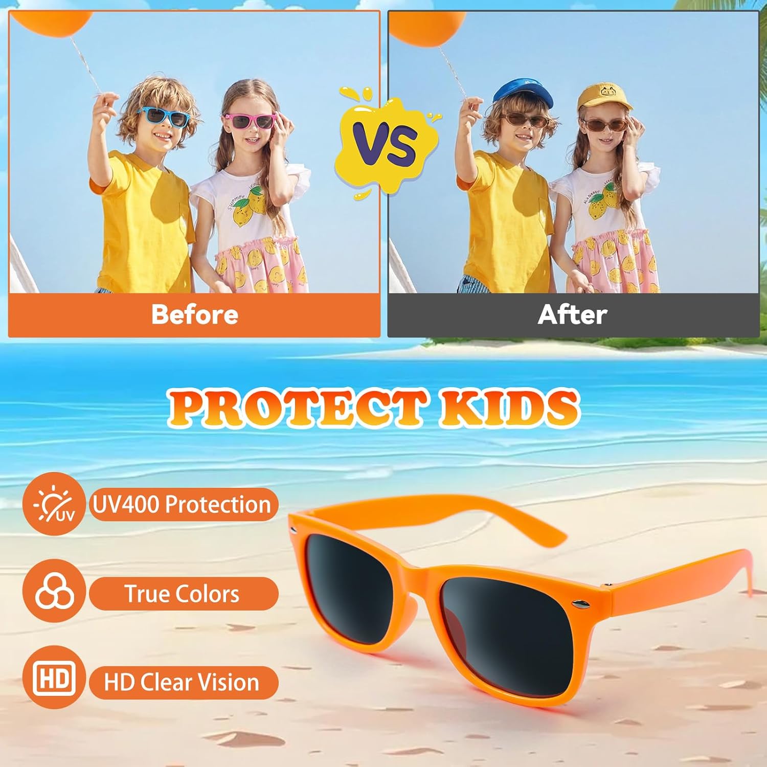Thumbnail 2 de Ovneele Kids Neon Sunglasses Pack: 36 Colourful Pairs for Summer Every Day