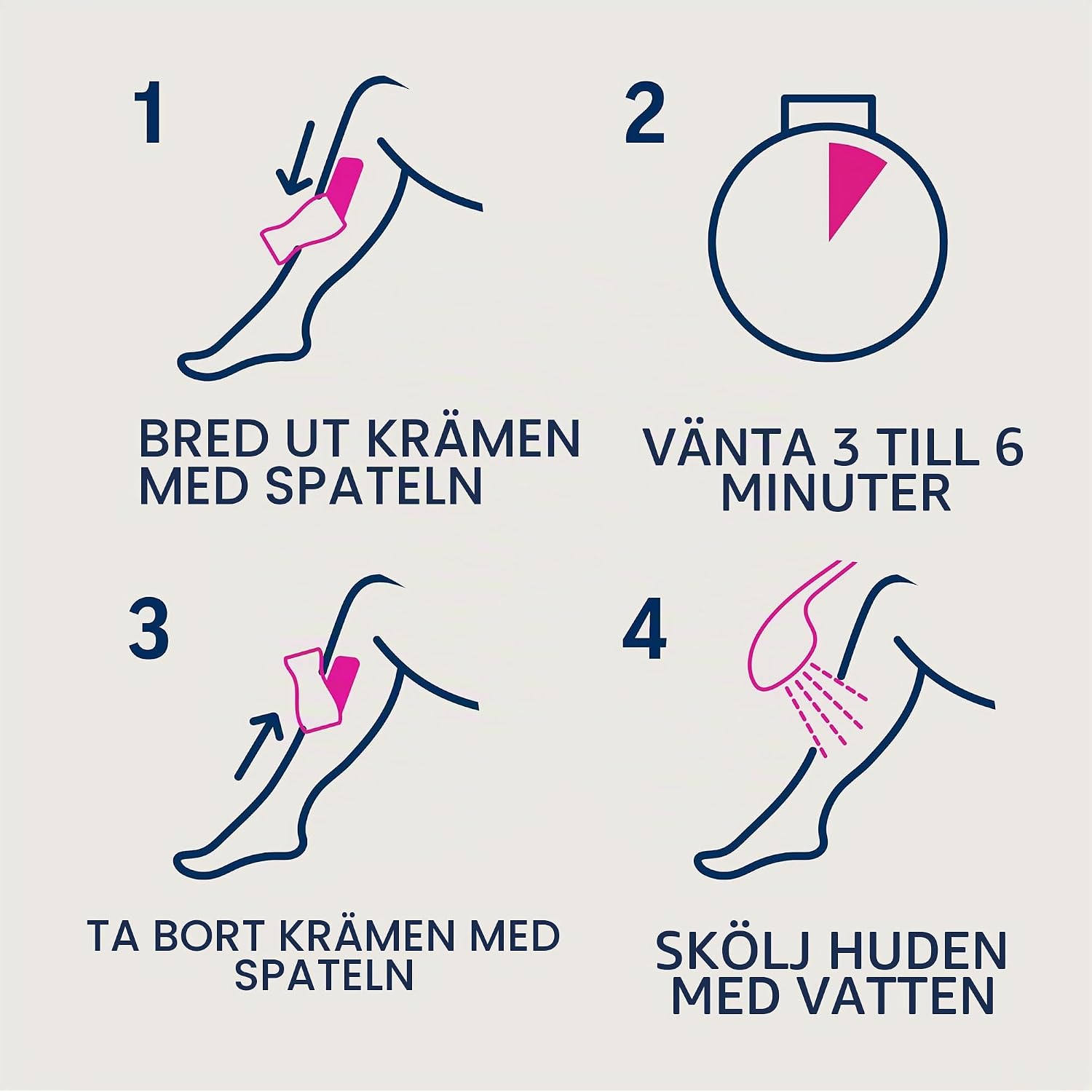Detalle 2 de Veet hårborttagningskräm för kropp och ben, känslig hud, 100 ml