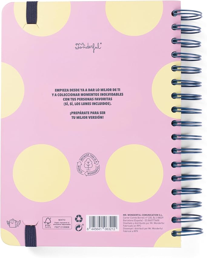Detalle 1 de Mr.Wonderful Agenda Escolar Wonder 2025-26