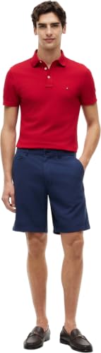 Detalle de Tommy Hilfiger Polo de Manga Corta Hombre 1985 Slim Fit – Multicolor (Medium Red)