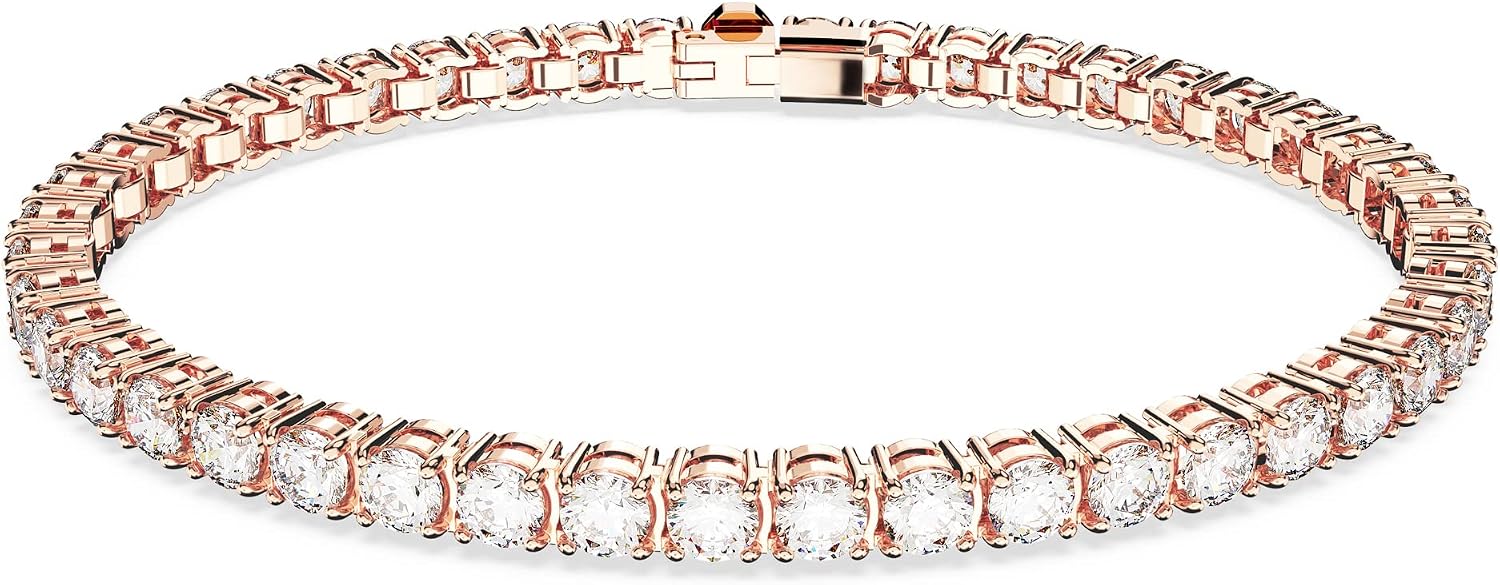 Thumbnail 6 de Swarovski Braccialetto Matrix Tennis, Taglio Round, Blu – Placcato Rodio