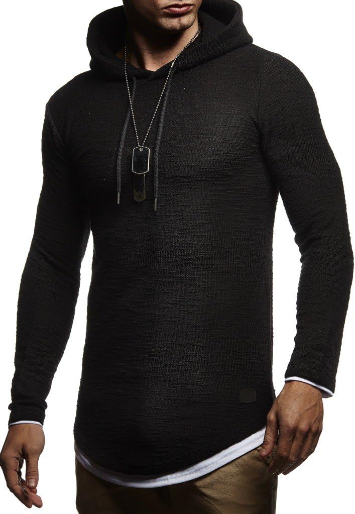 Thumbnail 2 de Leif Nelson Felpa con cappuccio da uomo LN-8120 (maglione con cappuccio)