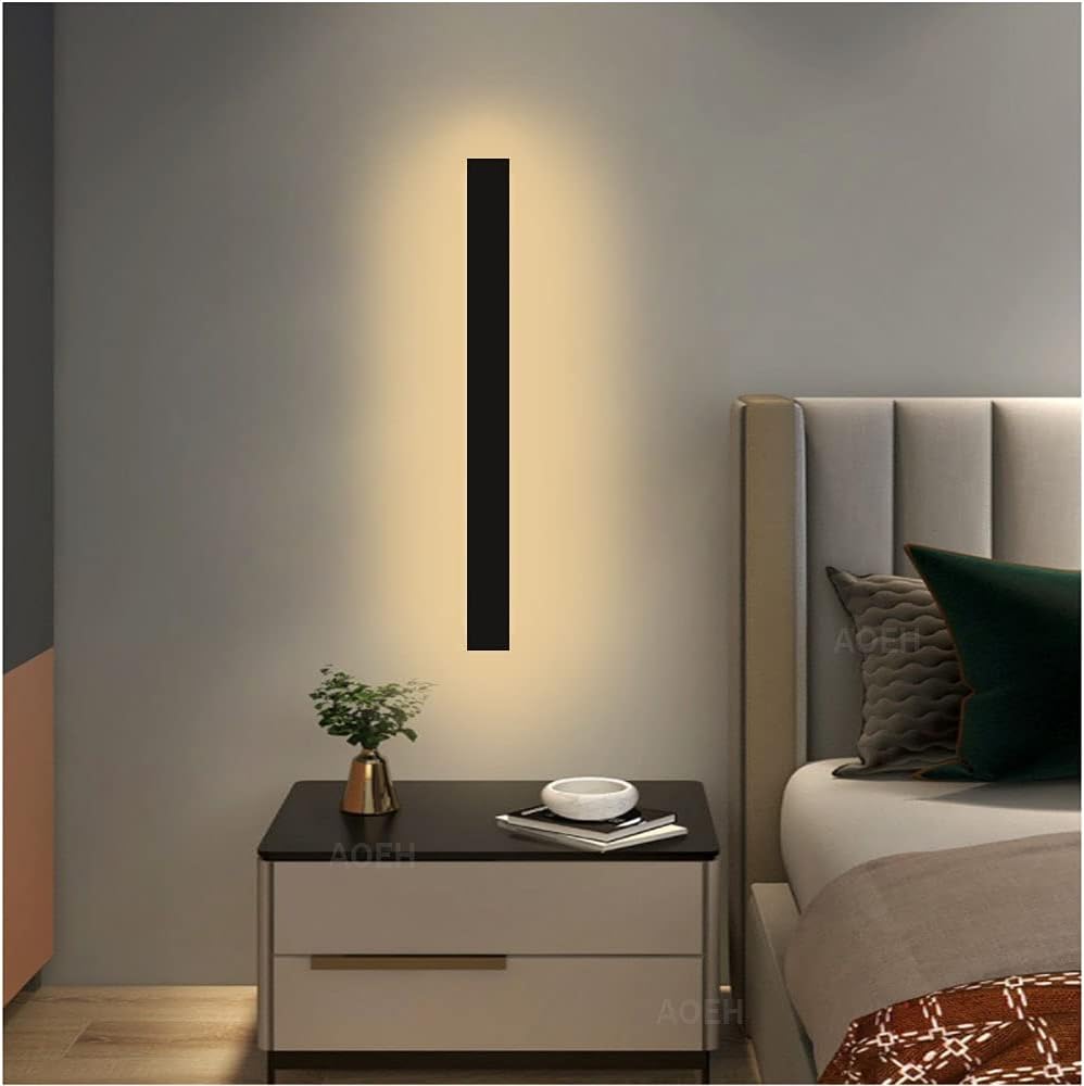 Thumbnail 3 de Outdoor Wall Lights LED Black Long Wall Sconce IP65 – 60cm Exterior/Interior Light (3000K, 20W)