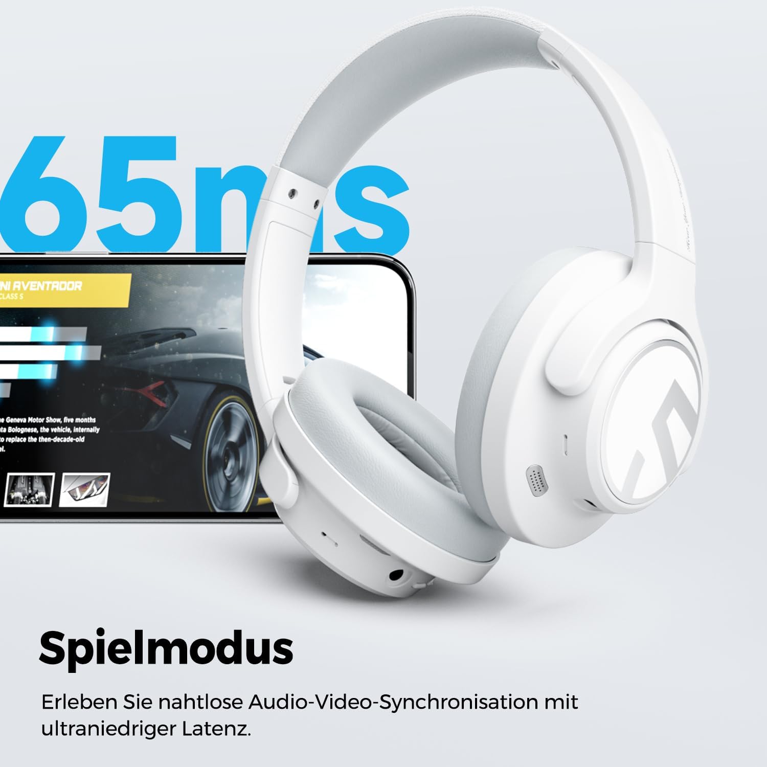 Thumbnail 6 de SoundPEATS Space Bluetooth Over-Ear Kopfhörer Hybrid-ANC (Bluetooth 5.3, 40-mm-Treiber, bis 123 Std.)