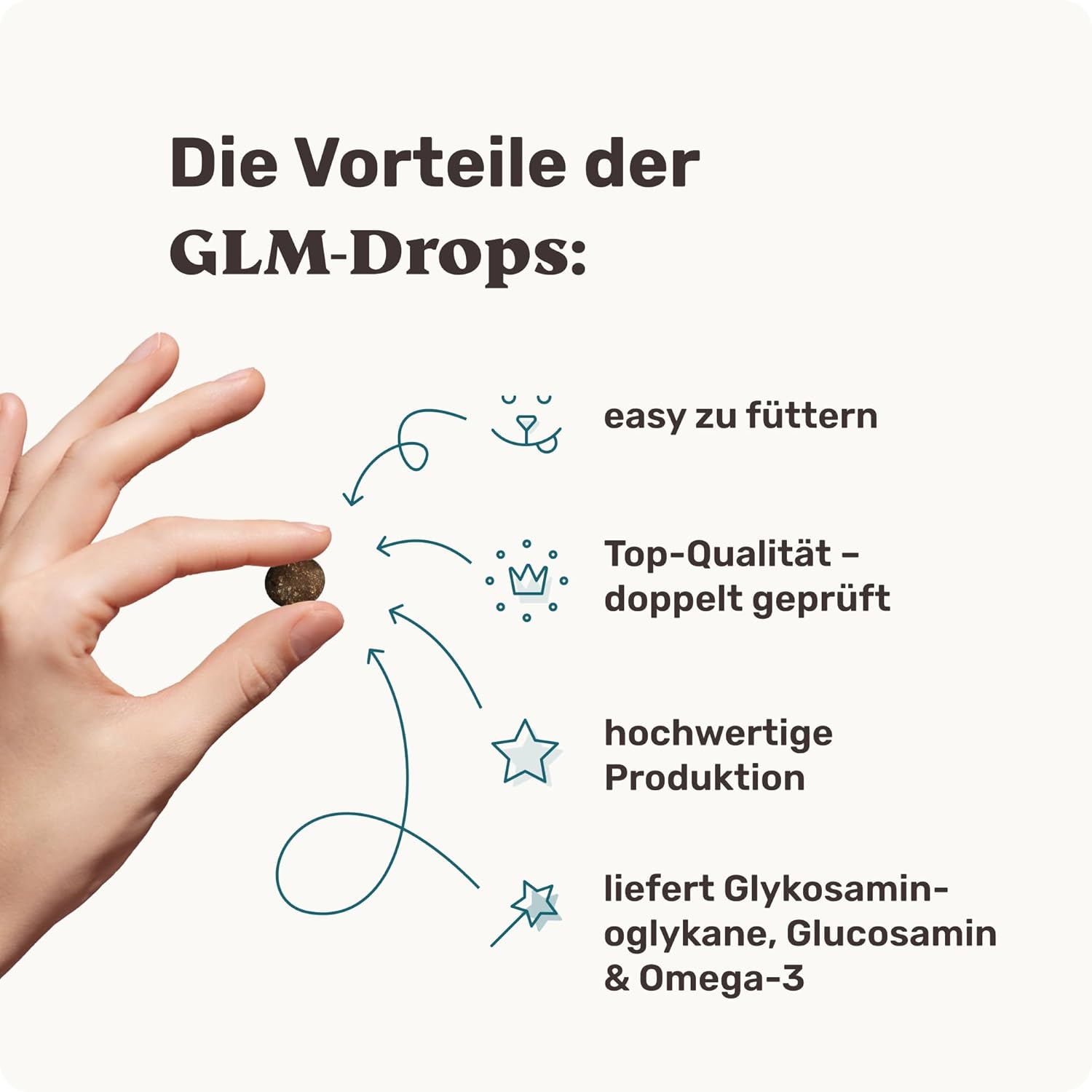 Detalle de Grünlippmuschel Gelenk-Snacks für Hunde von mammaly – ca. 200 Leckerlis (340 g)
