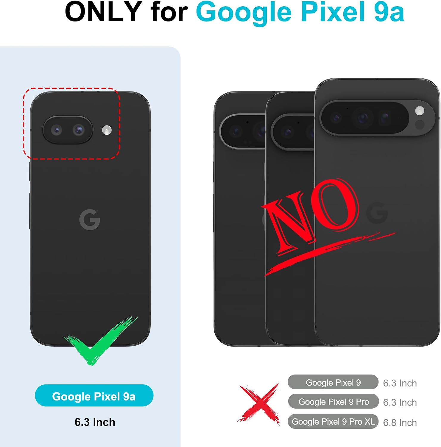 Thumbnail 6 de Kuafcase for Google Pixel 9A Case with 4 Card Slots, Magnetic Closure and Kickstand – Green
