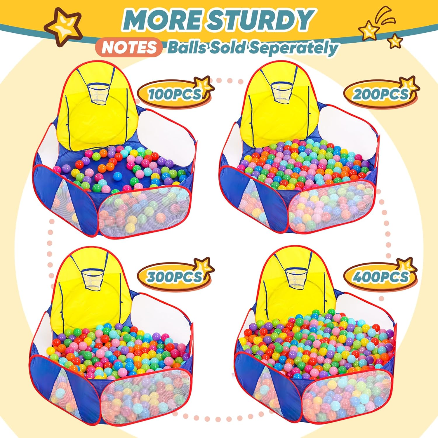 Thumbnail 4 de Eocolz Kids Ball Pit 120cm Play Tent