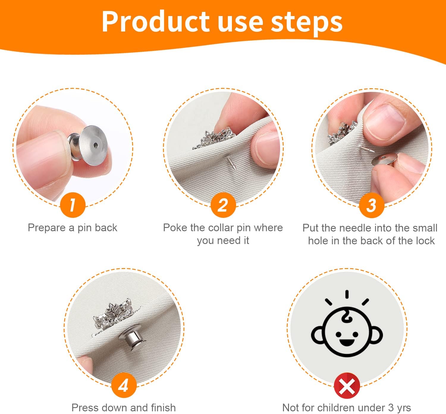 Thumbnail 6 de Ceryvop Locking Pin Backs, 30-Pack