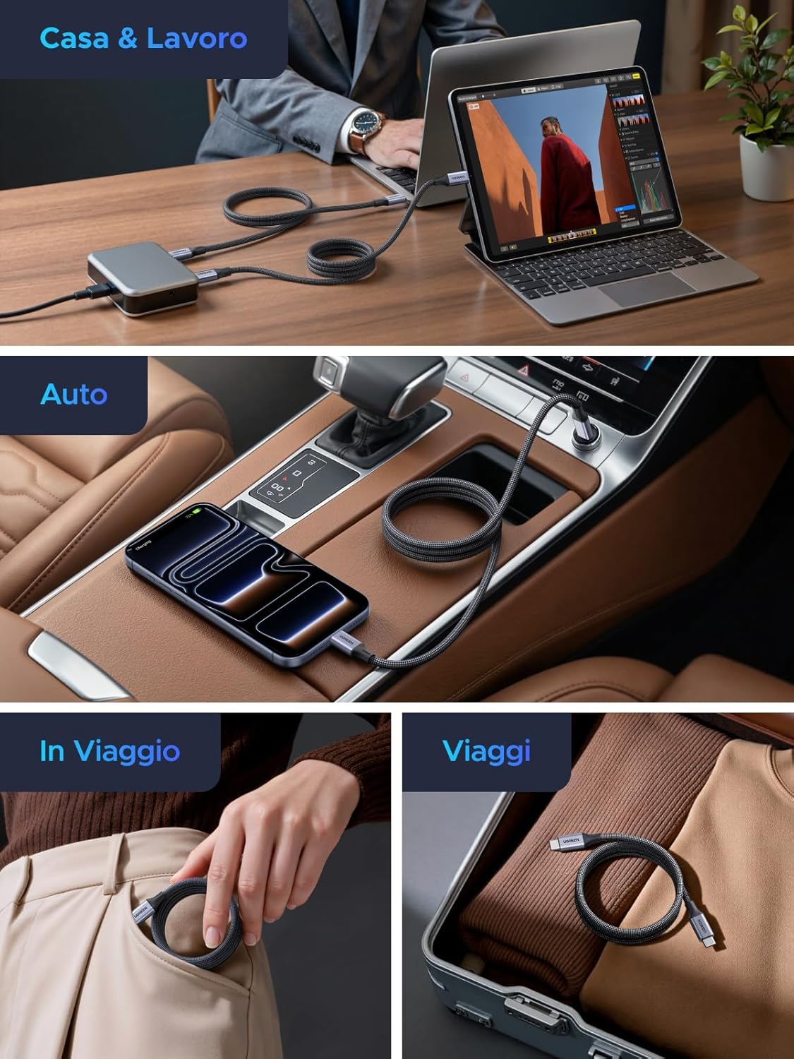 Thumbnail 3 de UGREEN Cavo USB C Magnetico 240W Type C PD3.1 – Ricarica rapida e comodità magnetica