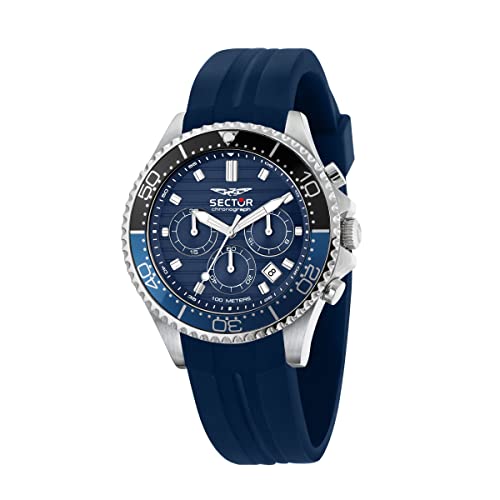 Detalle de Sector No Limits Orologio Uomo 230 Limited Edition R3271661027: cronografo analogico in acciaio e silicone
