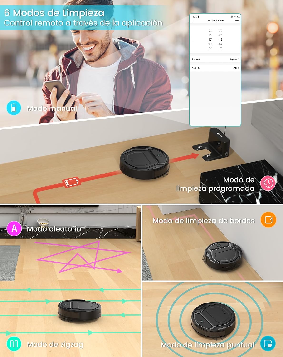 Detalle de LEFANT M210 Pro: Aspirador Robot Inteligente, Potente y Silencioso 🤖