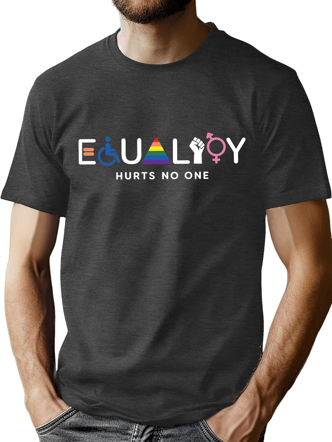 Detalle de hohololo Mens Pride T Shirt – LGBT Equality Tee (S–XXL)