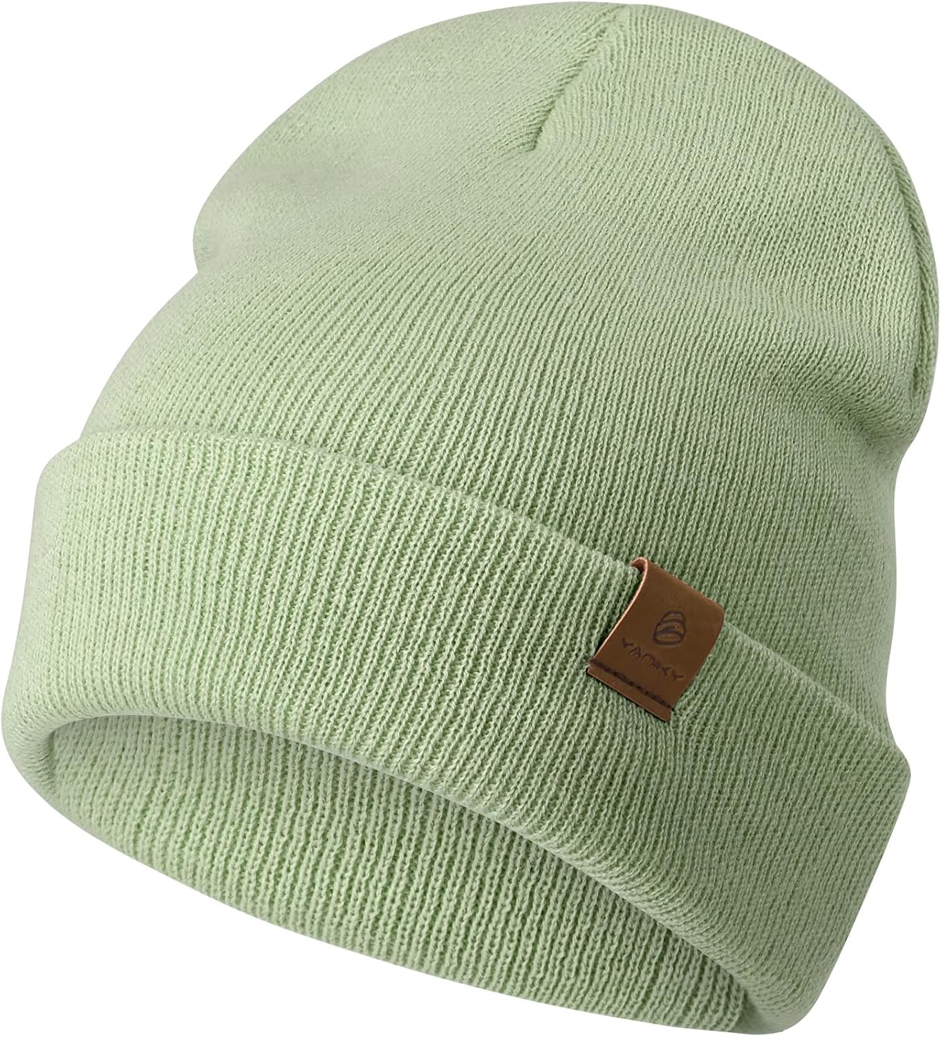 Detalle de Bonnet tricoté à revers tête de mort