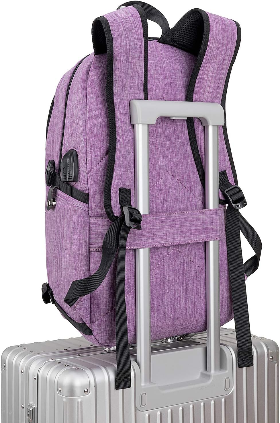 Thumbnail 6 de Tzowla Mochila Antirrobo con Puerto USB, 15.6", Morado