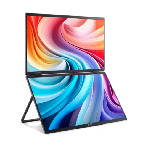 Thumbnail 4 de Acer PD3 PD163Q monitor portátil doble pantalla desplegable de 13,3" negro