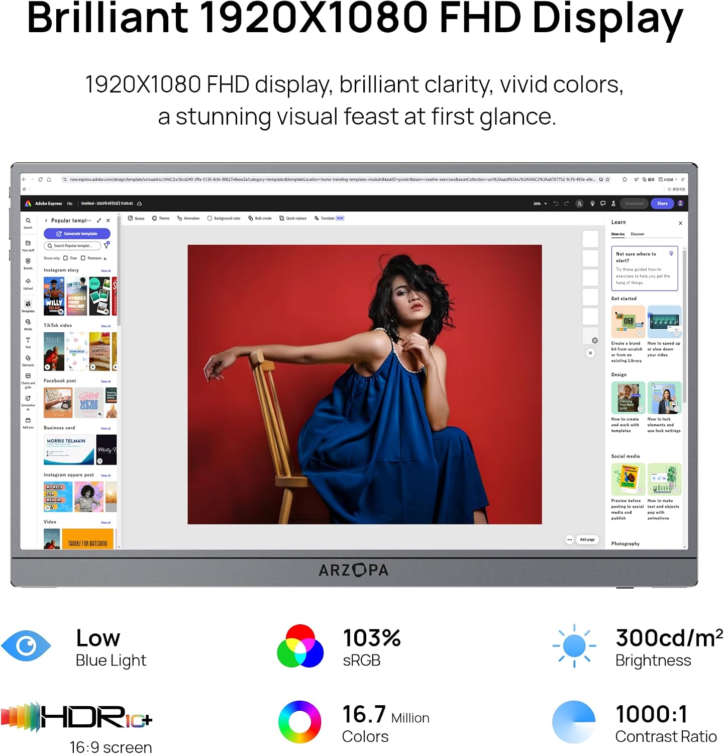 Thumbnail 5 de ARZOPA Z1C Plus 17.3 Portable Monitor