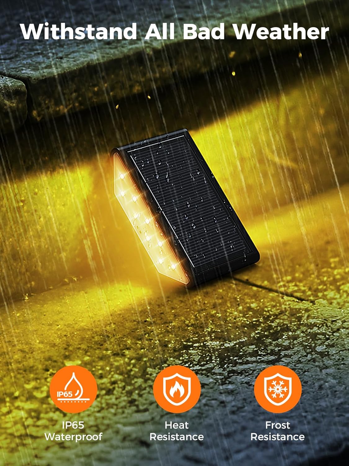 Thumbnail 4 de Smiling Shark Lampada solare da esterno per scale (4 pezzi) LED bianca calda, doppio lato, IP65