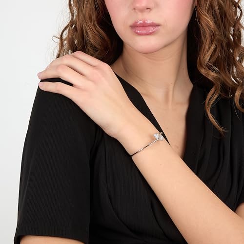 Detalle de Morellato Bracciale Donna in argento 925 riciclato, pavé di zirconi — Collezione NOBILE, Cuore (SAZK06)