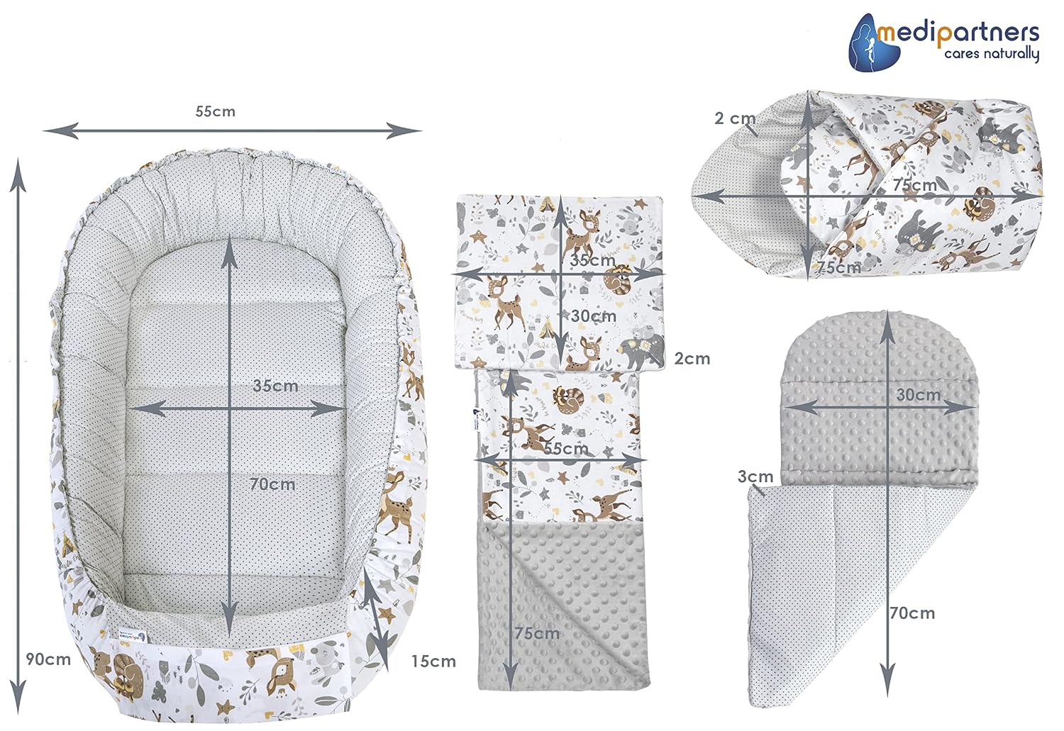 Thumbnail 1 de Medi Partners Babynest 100x60x15 Kuschelnest