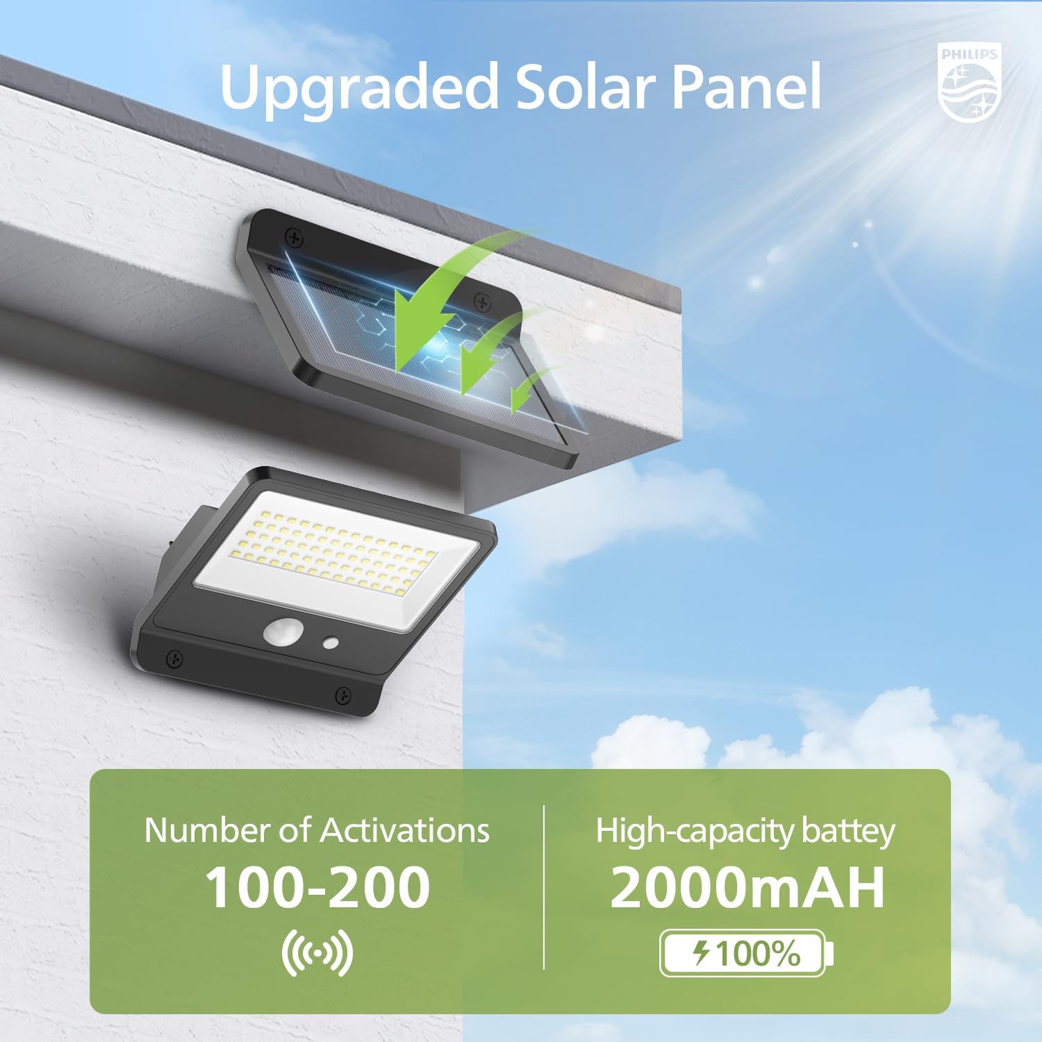 Thumbnail 5 de Philips Solar Security Outdoor LED 6500K with PIR Motion Sensor