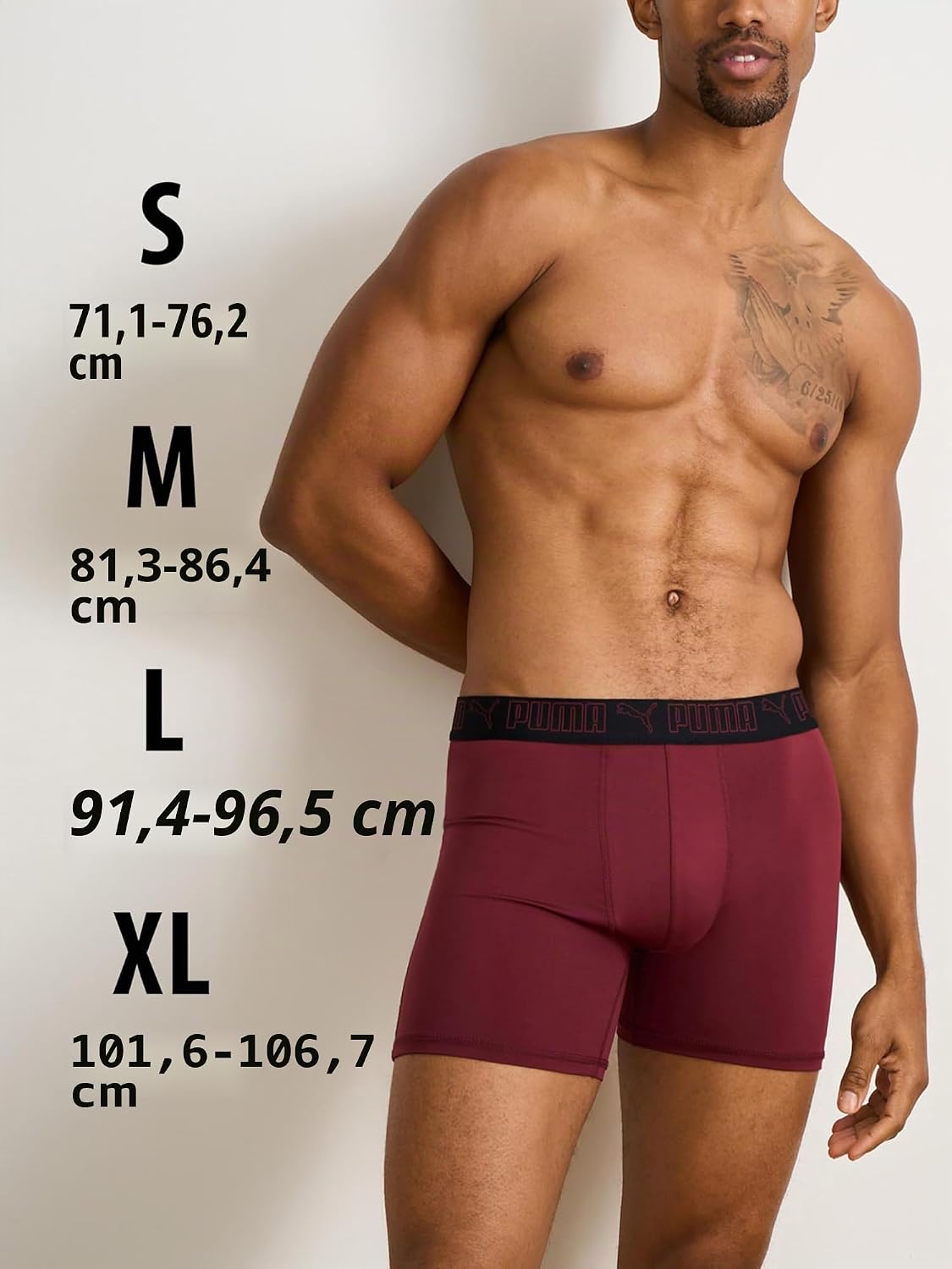 Detalle de Puma 5 Pack Active Stretch Boxer Briefs – Boxeur ajusté pour Homme