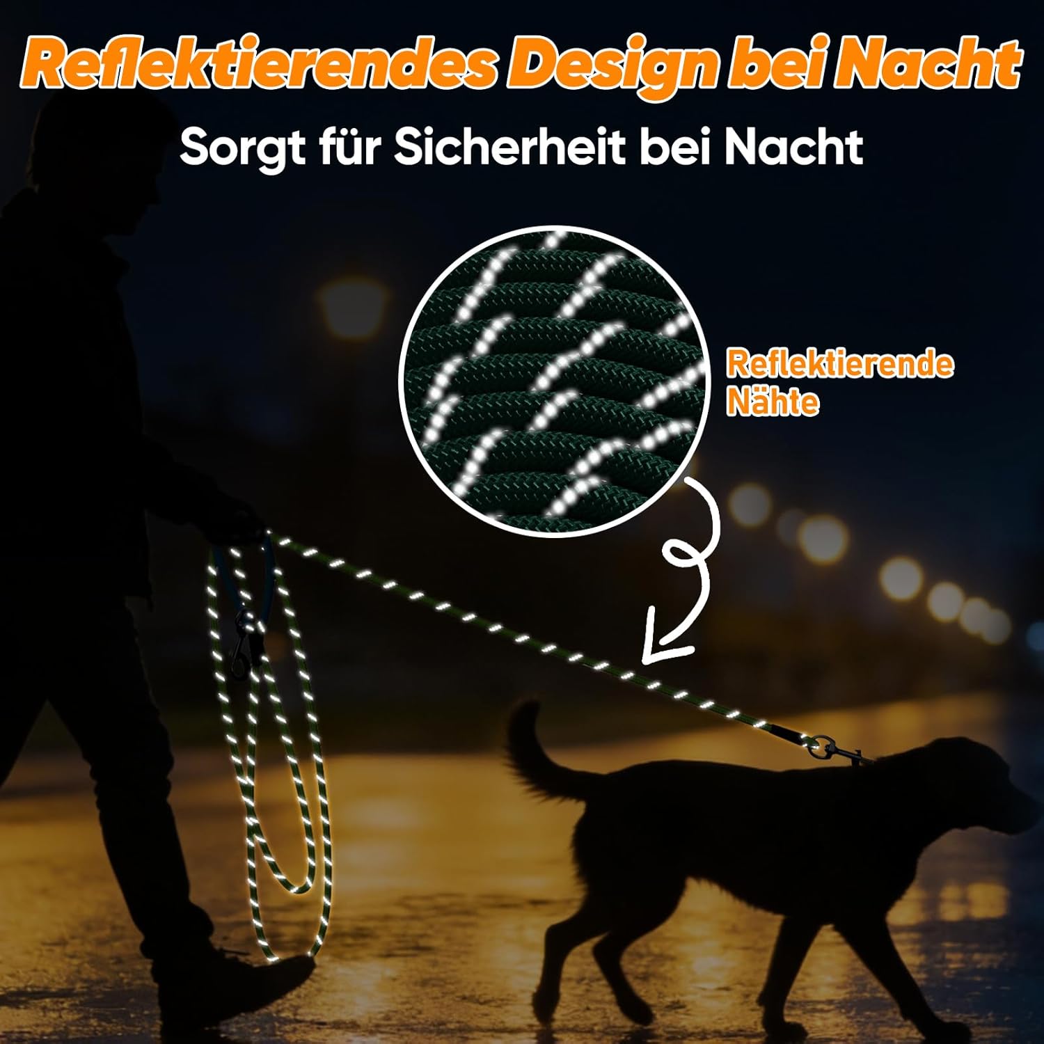Thumbnail 6 de Aystkniet Schleppleine für Hunde – Laufleine mit Doppelwirbelhaken, Längen von 5 bis 30 m