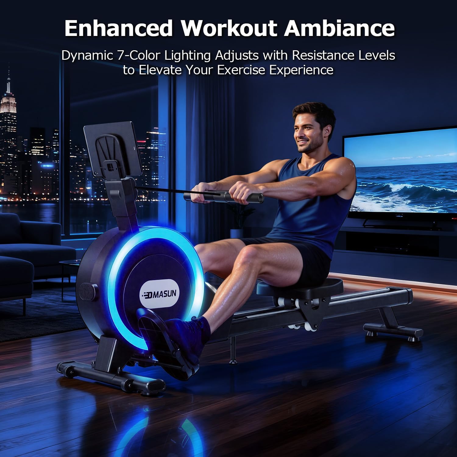 Thumbnail 1 de DMASUN Upgrade Magnetic Rowing Machine with App Compatibility, 16/32 Levels and Quiet Resistance