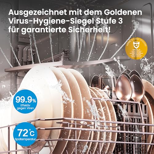 Detalle de Midea Spülmaschine 45 cm Freistehend & Unterbaufähig – 10 Maßgedecke, EEK C