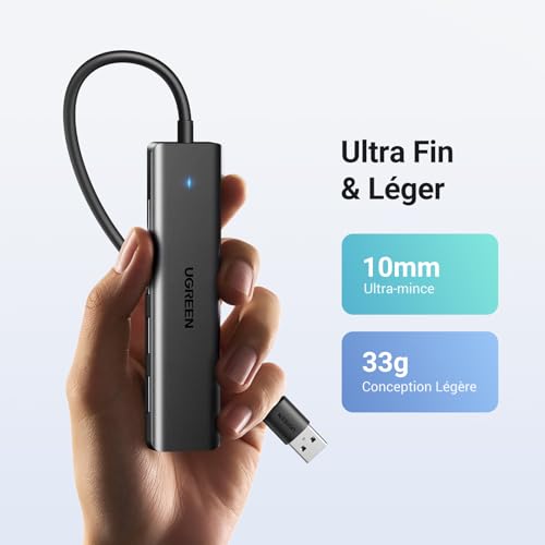Thumbnail 6 de UGREEN Hub USB 3.0 à 4 ports – multiport ultra-fin (15 cm) USB-A vers USB-A