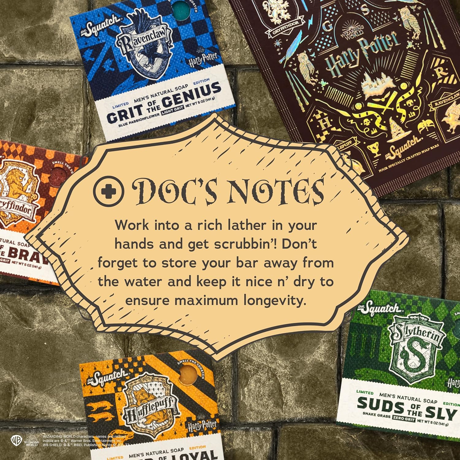 Thumbnail 4 de Dr. Squatch Harry Potter Collection with Collector's Box – 4 Natural Bar Soaps Inspired by Hogwarts Houses