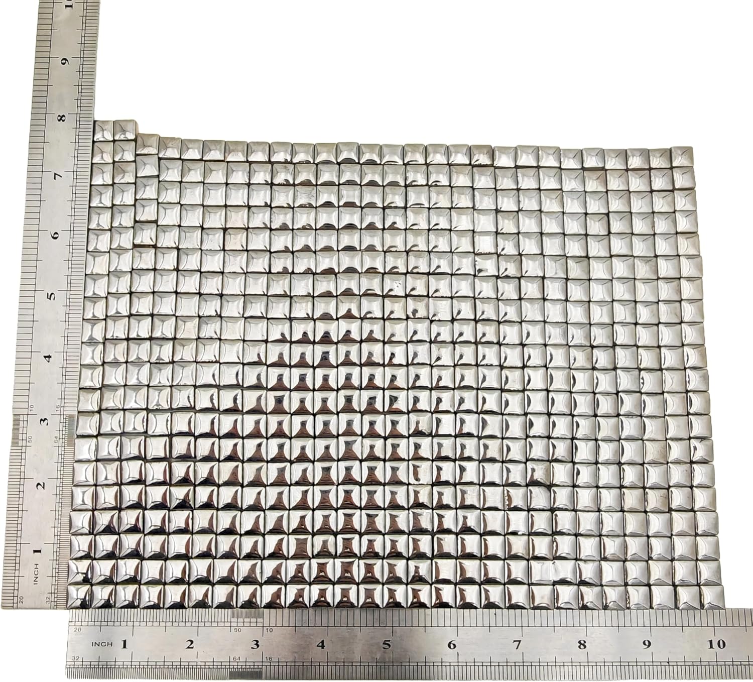 Thumbnail 4 de 1,1 lb Keramik-Mosaikfliesen in gemischten Farben – DIY Mosaikstücke, 0,96 cm Silber Quadrat