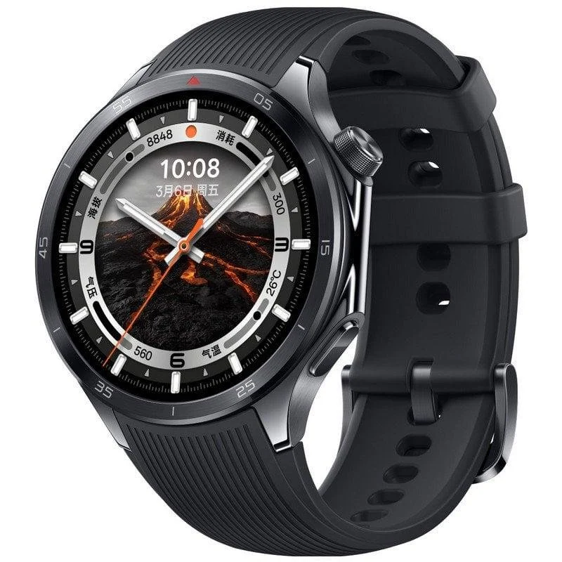 Detalle de OPPO Watch X2 46 mm AMOLED con eSIM y enfoque deportivo en negro