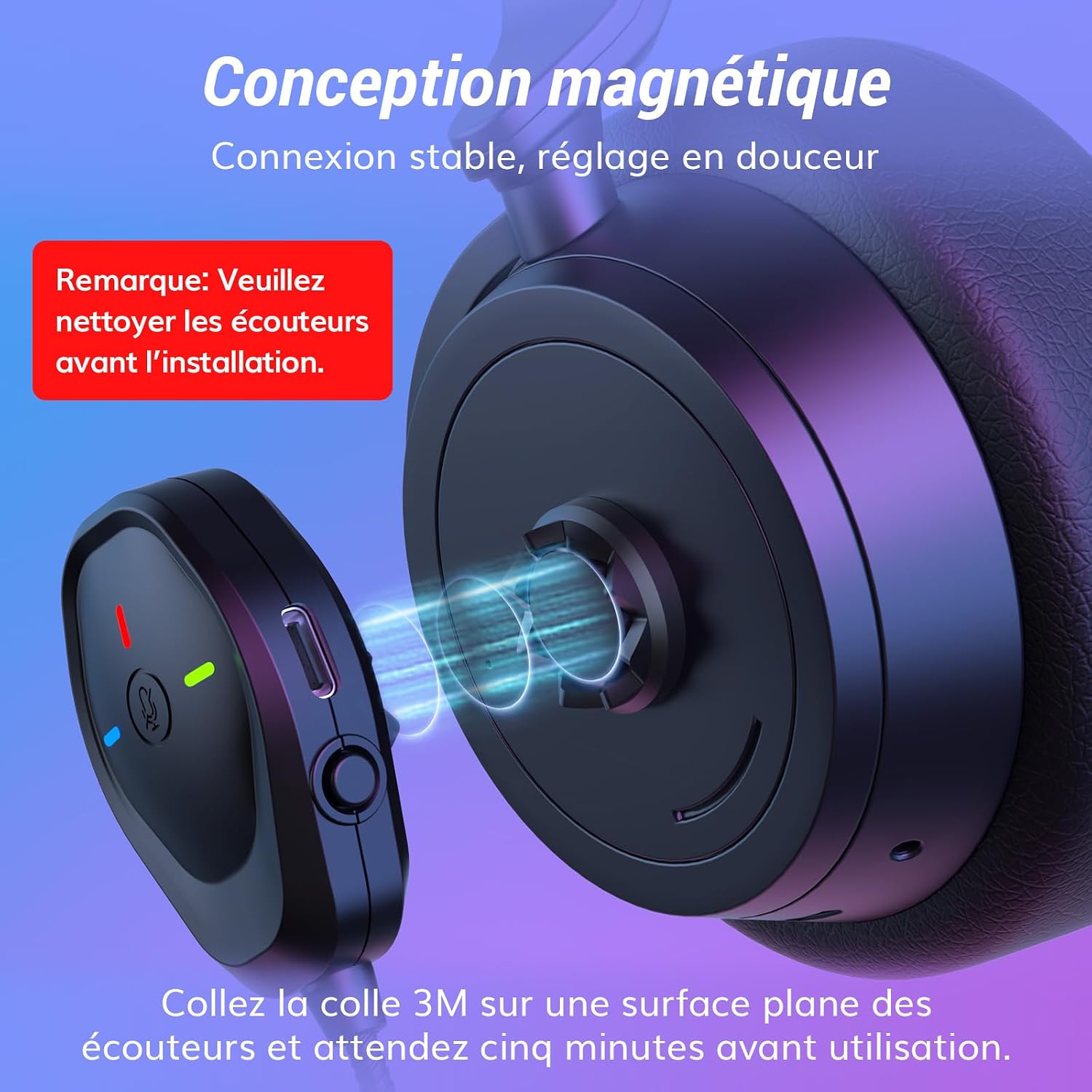 Detalle de TONOR TGP1 draadloze gamingmicrofoon voor headset met ruisonderdrukking