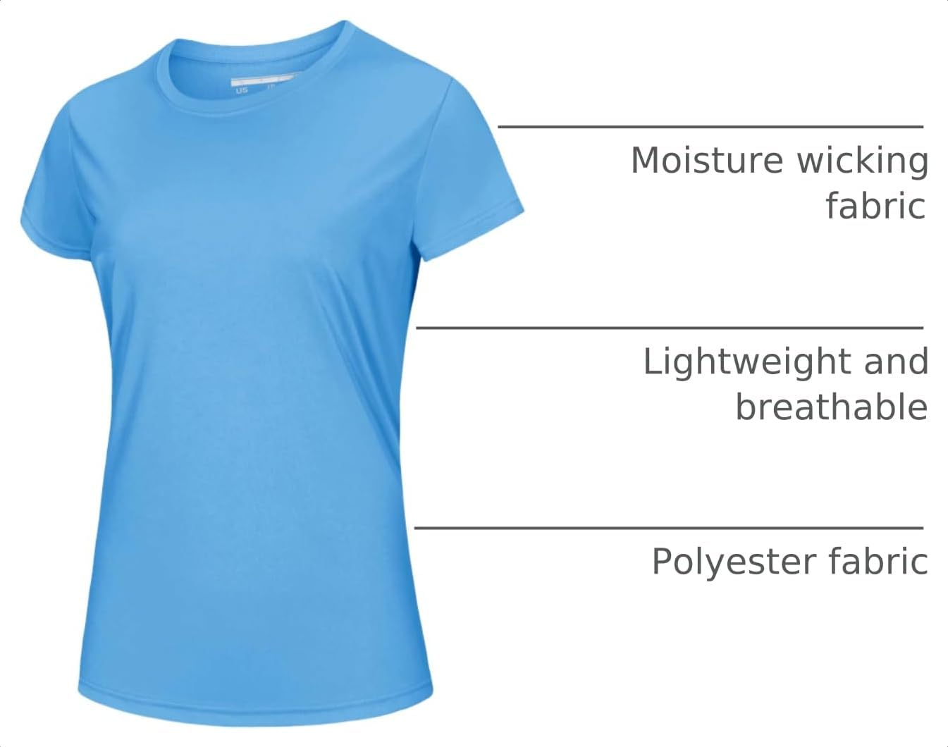 Detalle 2 de MAGCOMSEN Women's Workout Shirt Polyester