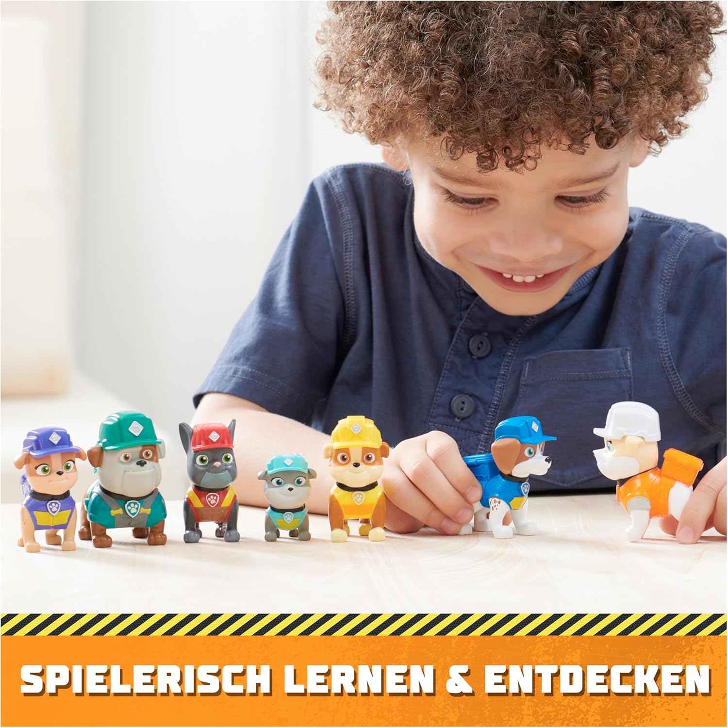 Detalle de Rubble & Crew Spielfiguren-Geschenkset: 7 detailgetreue Hundefiguren zum Sammeln (ab 3 Jahren)