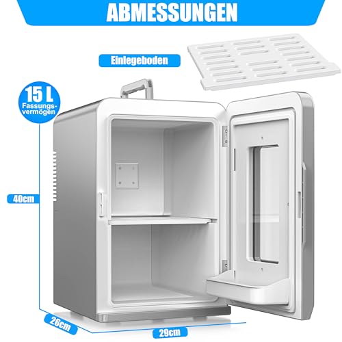 Detalle de KESSER Mini réfrigérateur 2 en 1 15 L – Glacière portable avec chauffage et alimentation AC/DC
