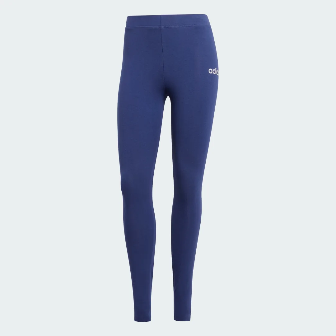 Detalle 2 de Mallas Essentials Linear Cotton de Adidas: comodidad en color azul para el día a día