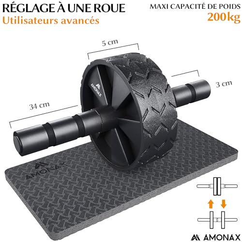 Thumbnail 4 de Amonax Roue Abdominale Convertible – Ab Roller Wheel pour Musculation à la maison