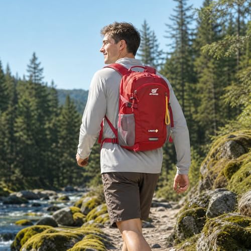 Detalle de SKYSPER Leicht Wanderrucksack 20L – Rückenbelüftung, 20 Liter, kompakt und vielseitig