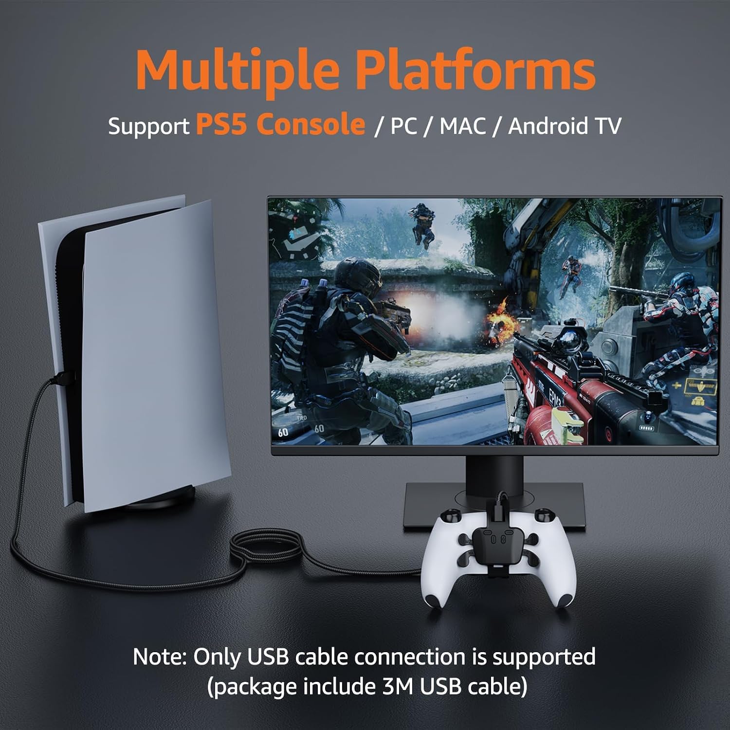 Detalle 2 de IWGAME PS5 Controller Back Paddles with 4 Programmable Buttons and Turbo