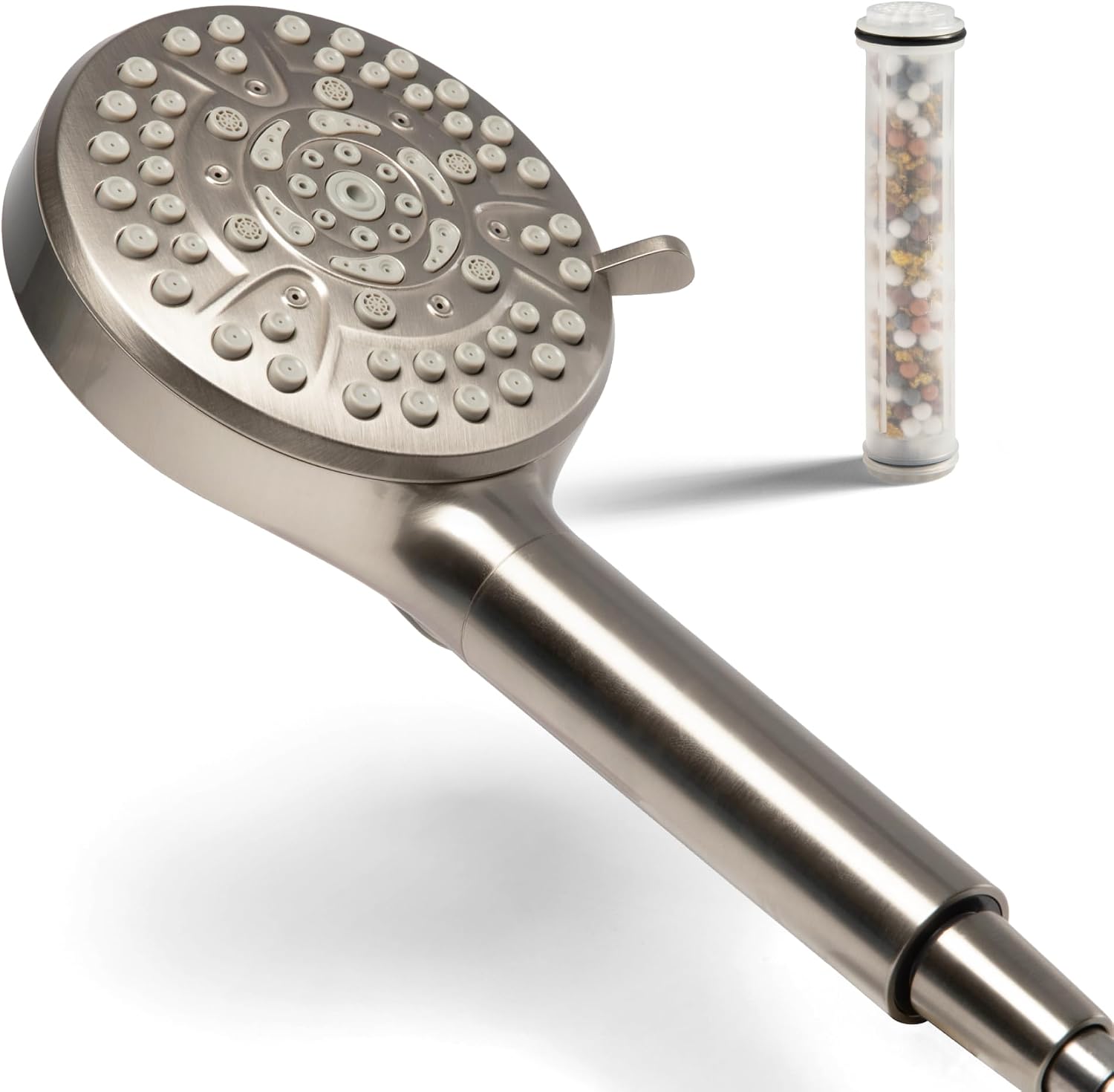 Detalle de MDhair Handheld Filtered Shower Head with 5-Stage Filter for Chlorine & Heavy Metals (Hard Water)