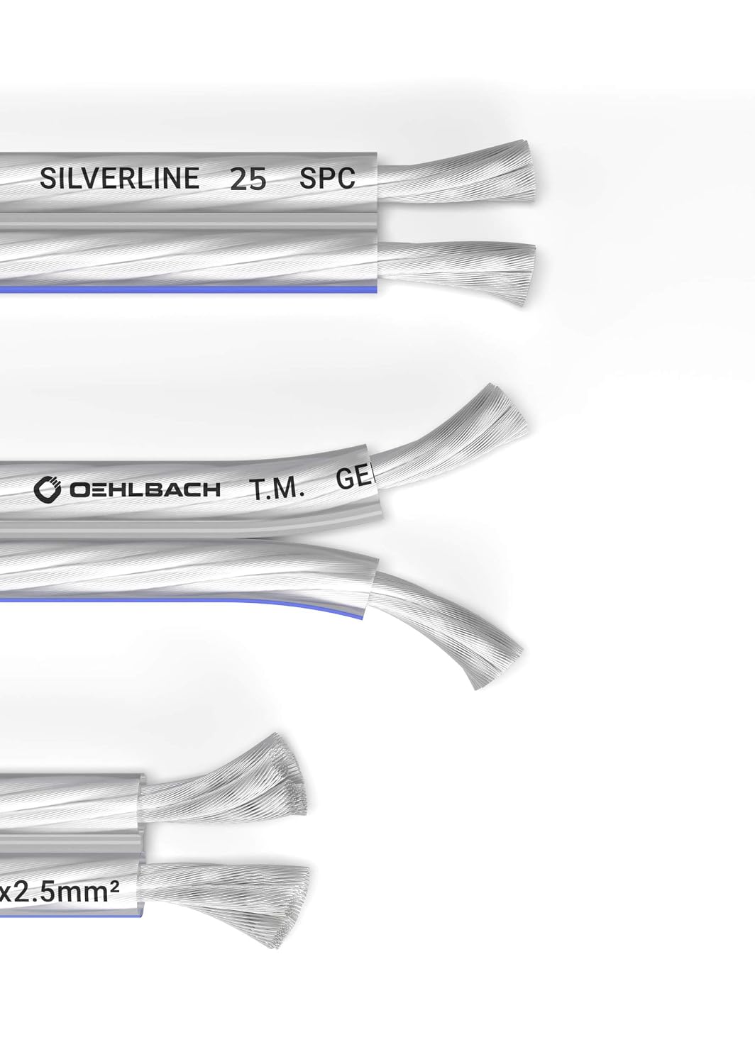 Detalle de Oehlbach Silverline SP-25 – kabel głośnikowy 2 × 2,5 mm² SPOFC, 30 m