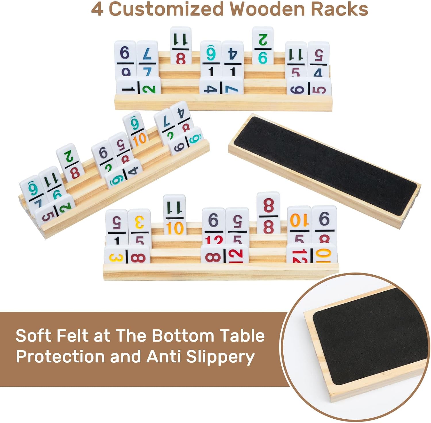 Detalle de Mexican Train Dominoes Set Double 12, 91 Tiles