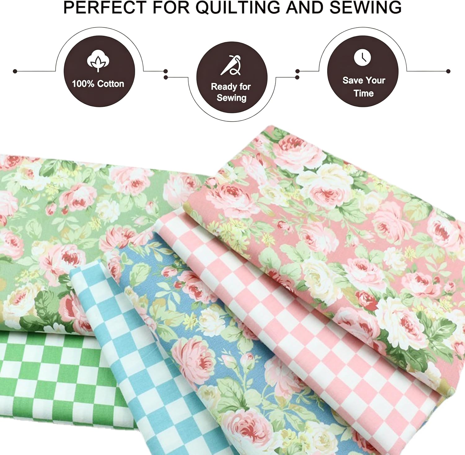 Detalle 1 de Hanjunzhao cotton quilting fabric, 18 x 22 inches