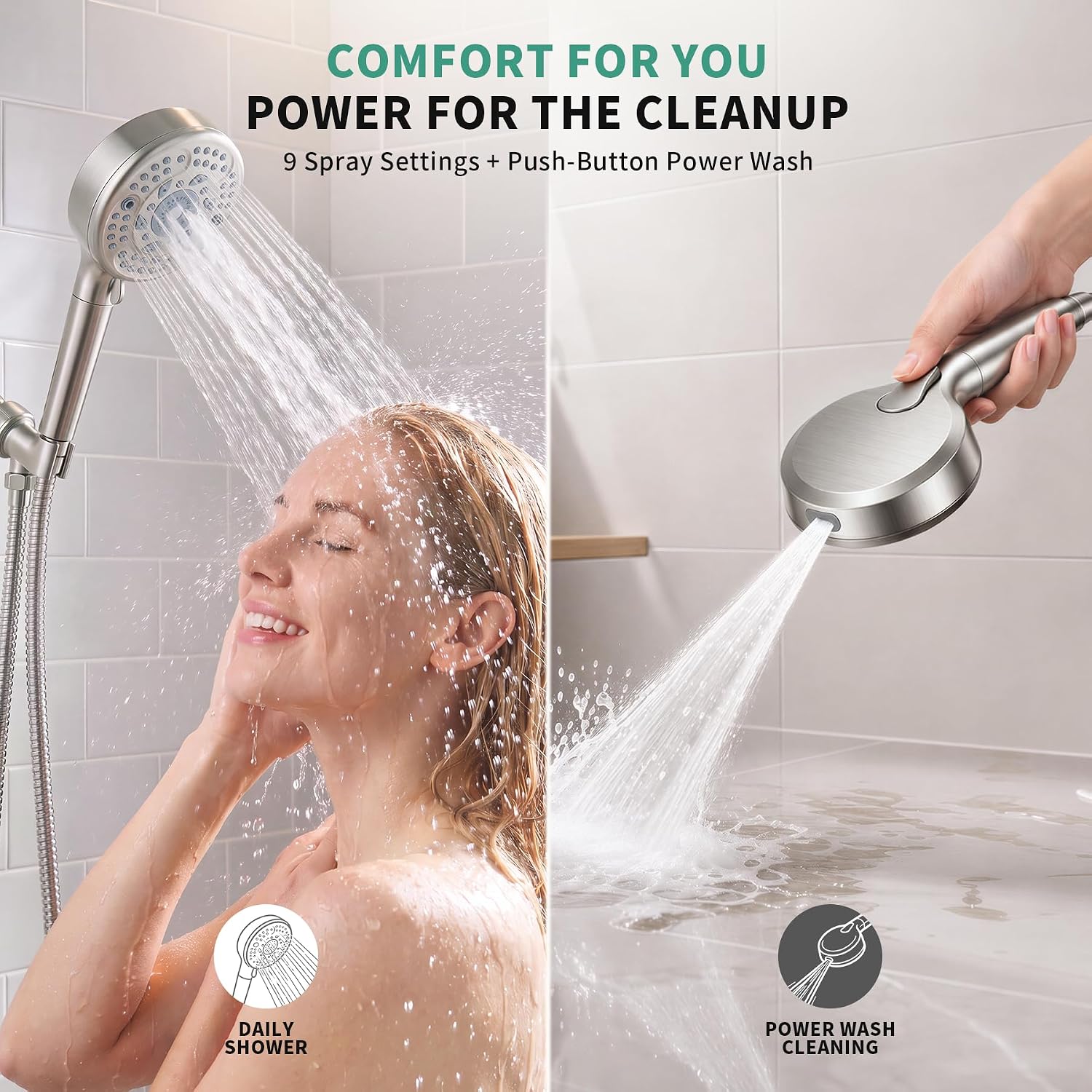 Detalle 2 de SunCleanse handheld shower head