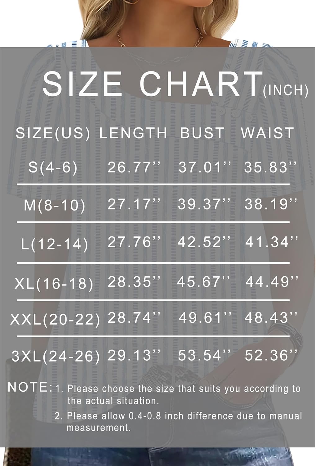 Thumbnail 4 de WIHOLL Women’s Square Neck Short Sleeve Summer Tops (Square Neck Spring Blouses)