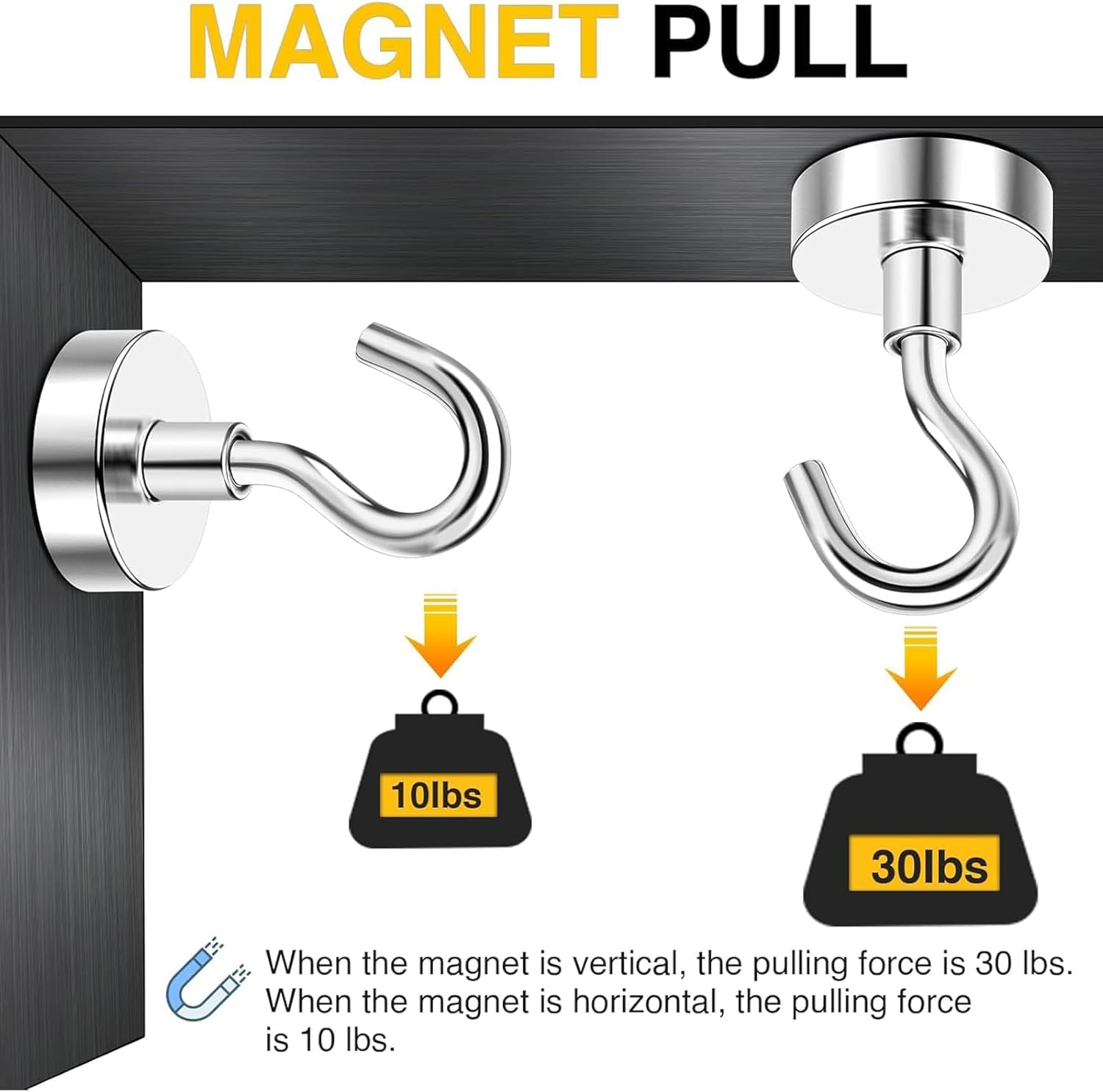 Detalle 2 de DIYMAG Magnetic Hooks 30lbs 20 Pack